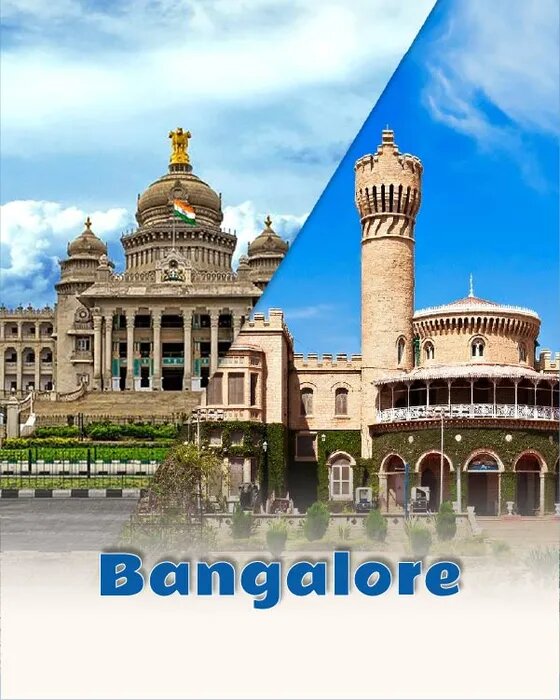 Bangalore city skyline at night